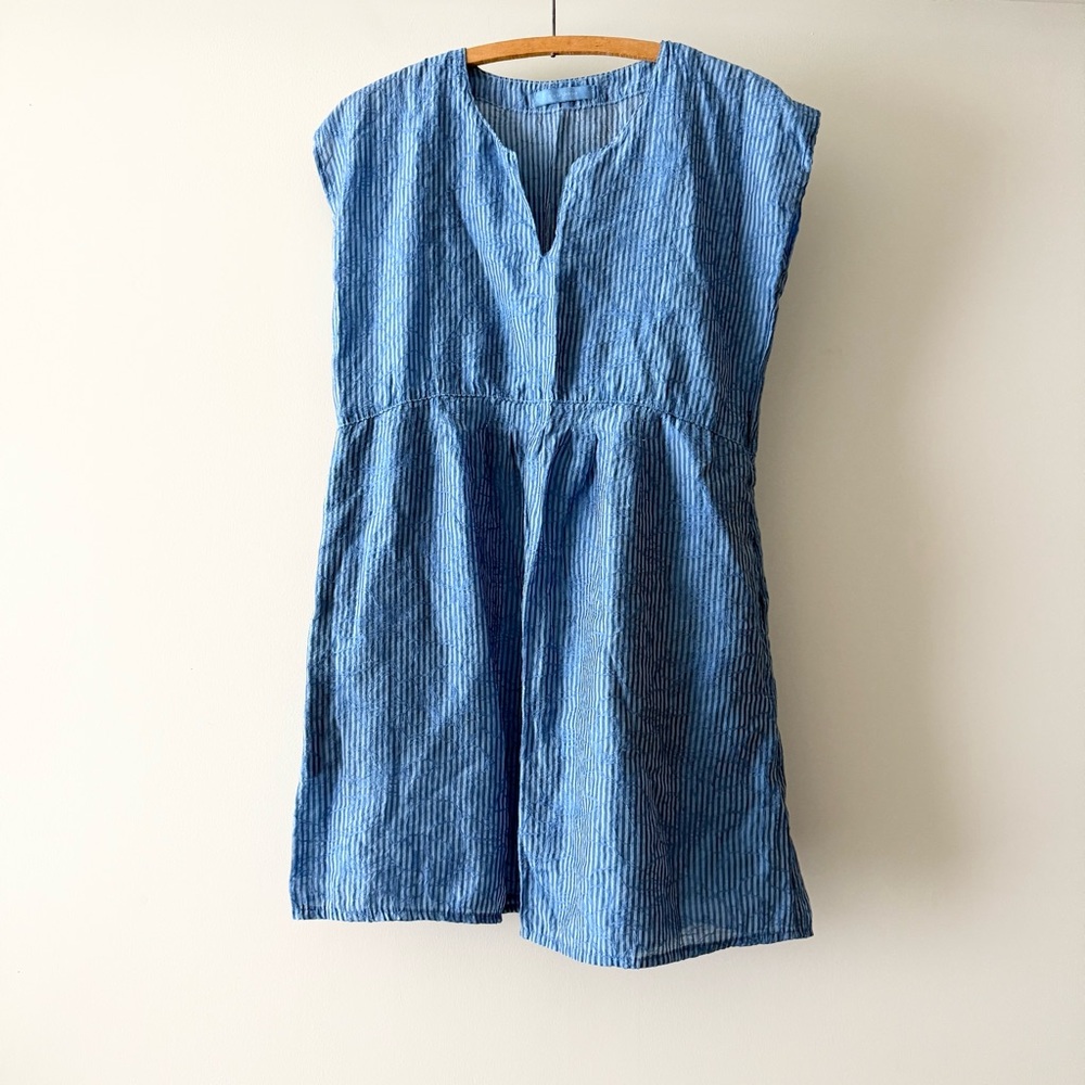 Cut Loose Blue Striped Sleeveless Mini‎ Dress S